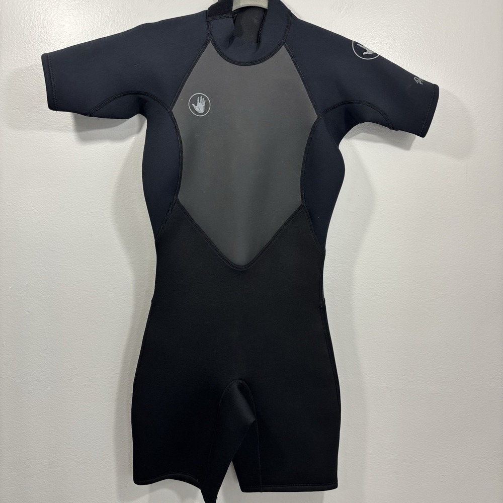 Body Glove Pro 3 Back Zip S/S Springsuit Womens Size 5/6 2MM Black/gray NWT